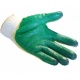 Перчатки с обливочным наладонником (зелёные) 1 слой